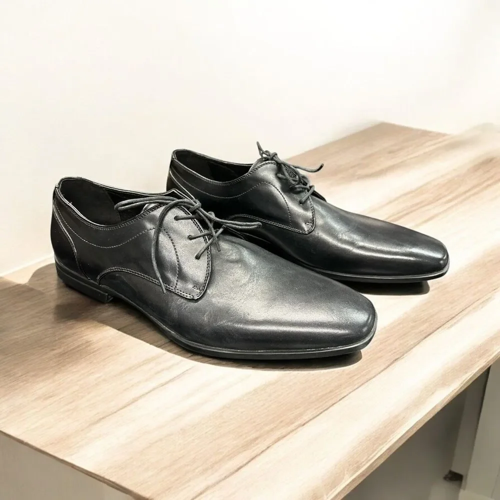 Giorgio Brutini Mens Oxford Dress Shoes Black‎ Leather Lace Up Size 14 M
